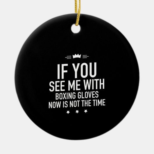 Bokende handschoenen wit keramisch ornament (Voorkant)