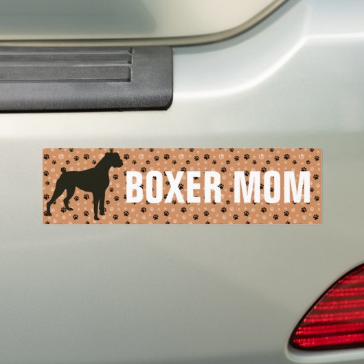 Boker mam silhouette poot drukt Bumpersticker af (Op auto)
