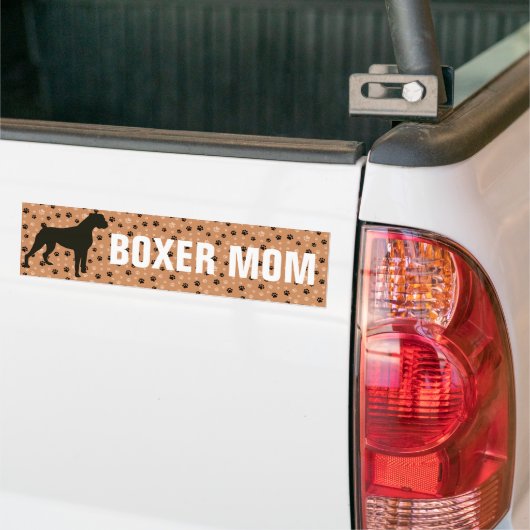 Boker mam silhouette poot drukt Bumpersticker af (Op Truck)