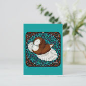Bokhara Pigeon Fancy Briefkaart (Staand voorkant)