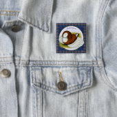 Bokhara tijdens de ronde vierkante button 5,1 cm (In situ)