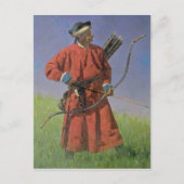 Bokharan Soldier , 1873 Briefkaart (Voorkant)