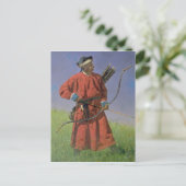 Bokharan Soldier , 1873 Briefkaart (Staand voorkant)