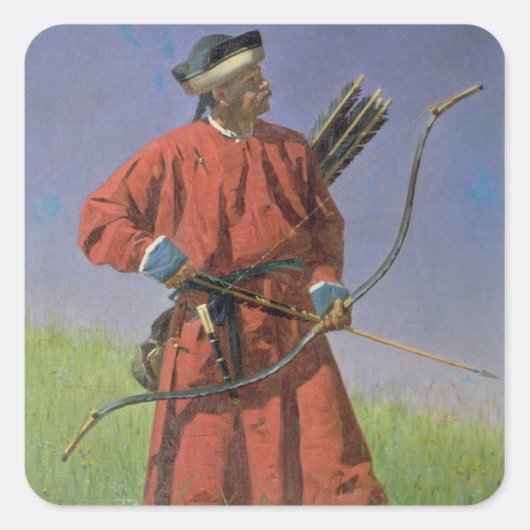 Bokharan Soldier , 1873 Vierkante Sticker (Voorkant)