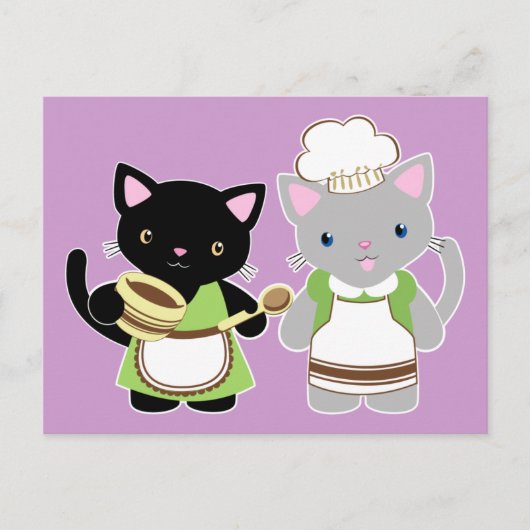 Bokkatten van Yoyo en Suki Neko Briefkaart (Voorkant)