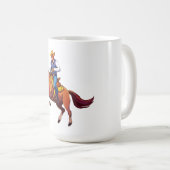 Bokkend paard met de man koffiemok (Voorkant rechts)