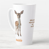 BOKKIE Afrikaans Saffa Expat Afrikaanse Humor Latte Mok (Linkerhoek)