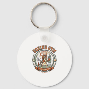 Boks Gym Kat Boks Gym Kat Vintage Vector Kunst S Sleutelhanger