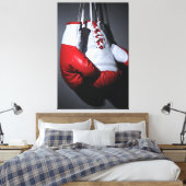 Boks handschoenen canvas afdruk (Insitu (Slaapkamer))