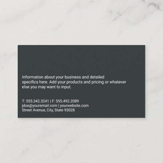 Boks handschoenen hangend | Fitness visitekaartje (Achterkant)