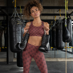 Boks handschoenen hangend patroon vintage sport leggings