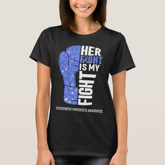 Boks Handschoenen Osteogenesis Imperfecta Krijger T-shirt (Voorkant)
