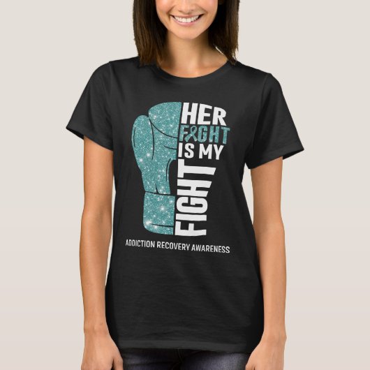 Boks Handschoenen Verslaving Herstel Krijger T-shirt (Voorkant)