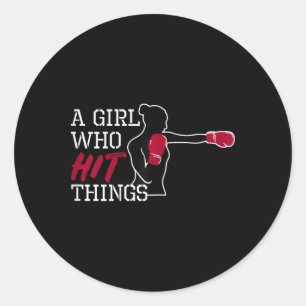 Boks handschoenen voor vrouwen kickboksen dames me ronde sticker