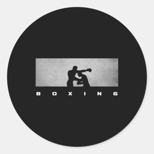 Boks Kleding - Boksen 1 Ronde Sticker (Voorkant)