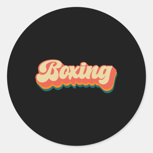 Boks Kleding - Boksen 3 Ronde Sticker (Voorkant)