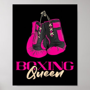 Boks Koningin Kickbokser Kickboksen Bokshandschoen Poster