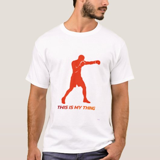 Boks Silhouet Actie Lifestyle Design T-shirt (Voorkant)