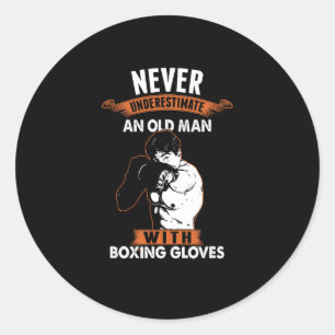 Boks Speler Fan Boxer Comt Sporten Kickboksen Oud Ronde Sticker