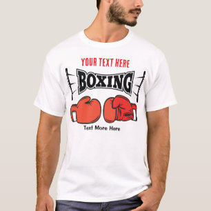 Boks sport kracht en vecht ontwerp t-shirt