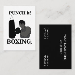 Boks Sport Punch It Boxing Visitekaartje