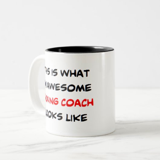 boksbus, geweldige tweekleurige koffiemok (Voorkant links)