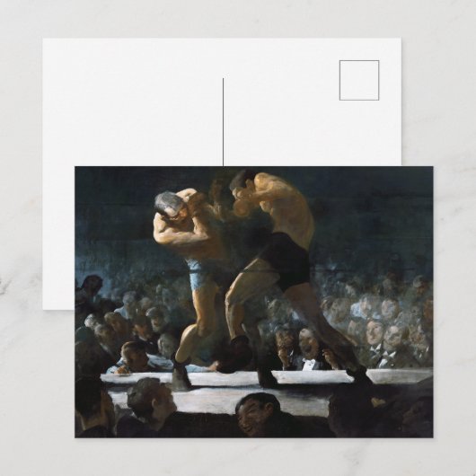 Boksclub schilderij van George Bellows Briefkaart (Voorkant / Achterkant)