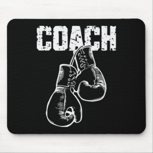 Bokscoach Kickboksen Retro Bokshandschoenen Boxer Muismat