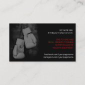 Bokscoach Waterverf kunst Visitekaartje (Achterkant)