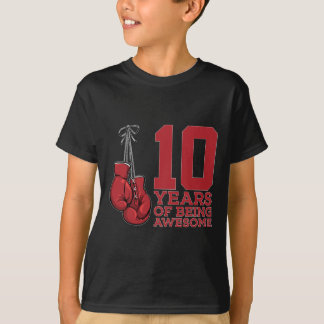 Boksen 10 jaar Geweldige Boxer 10e Geboorte T-shirt