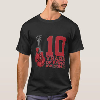 Boksen 10 jaar Geweldige Boxer 10e Geboorte T-shirt