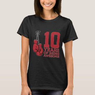 Boksen 10 jaar Geweldige Boxer 10e Geboorte T-shirt