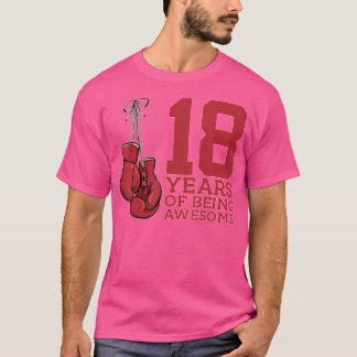 Boksen 18 jaar Geweldige Boxer 18e Geboorte T-shirt