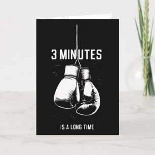 Boksen 3 minuten is een lange tijd Grappige kickbo Kaart