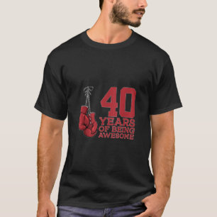 BOKSEN 40 JAAR GEWELDIGE BOKSER 40E GEBOORTE T-SHIRT