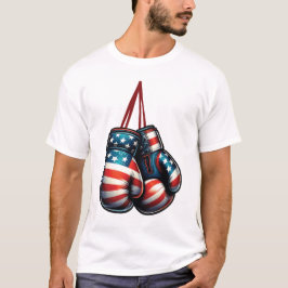 Boksen 4 juli Amerikaanse Vlag Handschoenen Bokser T-shirt
