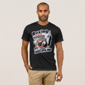 Boksen als moed en desipling elkaar ontmoeten t-shirt (Voorkant volledig)