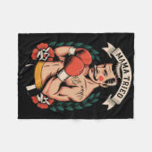 Boksen Amerikaanse traditionele Tattoo Art Flash Fleece Deken (Voorkant (Horizontaal))