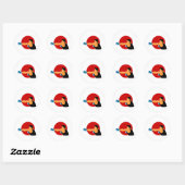 Boksen bokser vechtende knock-out punch ronde sticker (Vel)