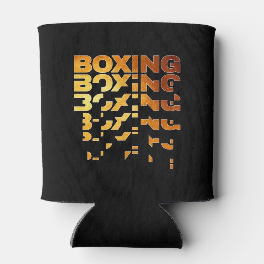 Boksen Boxer Graphic Word Art Blikjeskoeler (Achterkant)