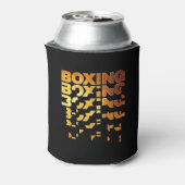 Boksen Boxer Graphic Word Art Blikjeskoeler (Blikje Achterkant)