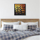 Boksen Boxer Graphic Word Art Canvas Afdruk (Insitu (Slaapkamer))