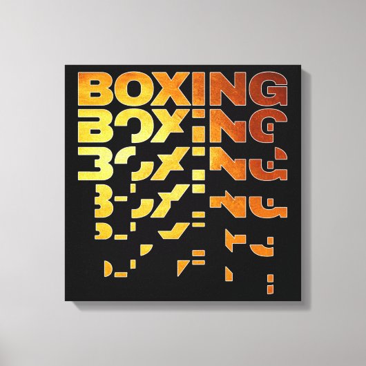 Boksen Boxer Graphic Word Art Canvas Afdruk (Voorkant)