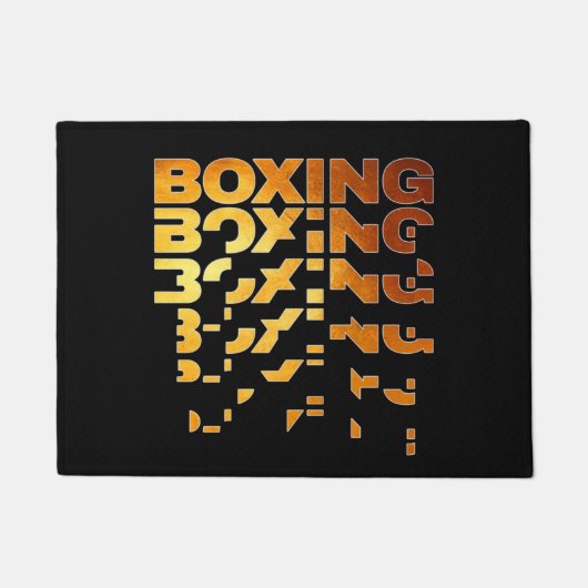Boksen Boxer Graphic Word Art Deurmat (Voorkant)