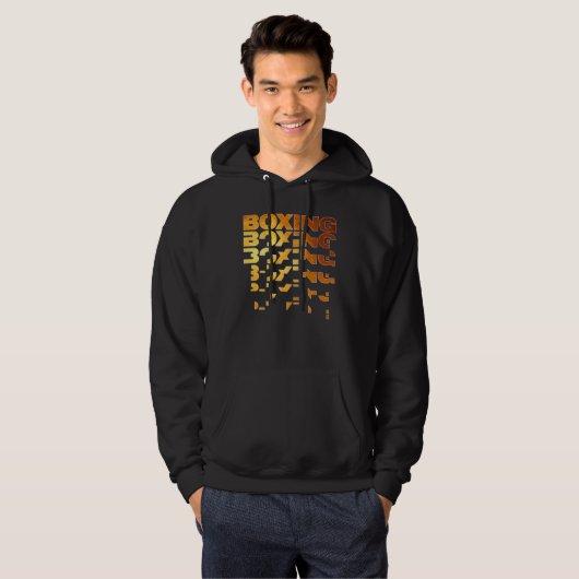 Boksen Boxer Graphic Word Art Hoodie (Voorkant volledig)