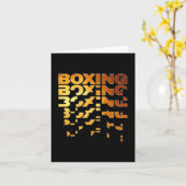 Boksen Boxer Graphic Word Art Kaart (Gele Bloem)