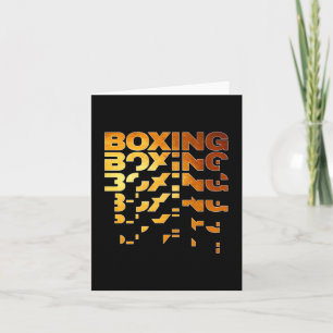 Boksen Boxer Graphic Word Art Kaart