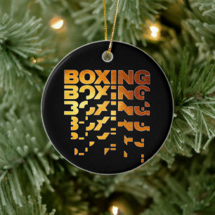 Boksen Boxer Graphic Word Art Keramisch Ornament