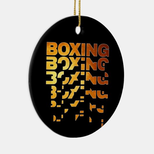 Boksen Boxer Graphic Word Art Keramisch Ornament (Rechts)