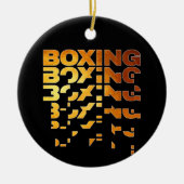Boksen Boxer Graphic Word Art Keramisch Ornament (Voorkant)